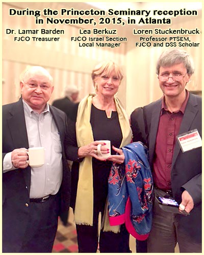 Dr . Barden, Ms. Berkuz, Professor Stuckenbruck at PTSEM Reception